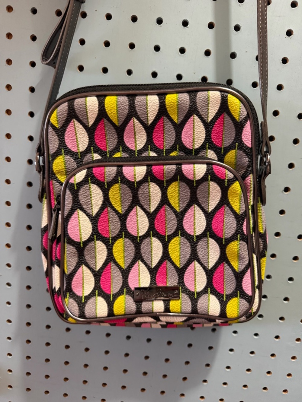 Vera Bradley Moon Drops Double Zip Crossbody Bag and Wallet